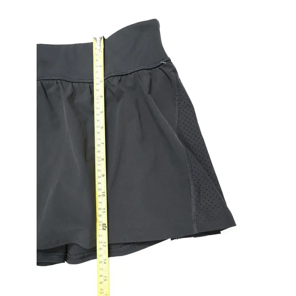 SPANX Black Performance Athletic Skort Built-In Shorts Tennis Golf Pickleball S